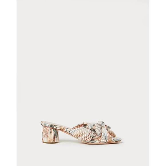 NEW LOEFFLER RANDALL women's emilia heel sandal - narrow in cream - Picture 2 of 4
